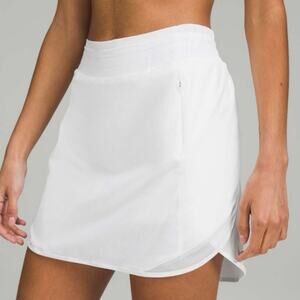 NWOT Lululemon Hotty Hot High Rise Skirt Skort Tennis Golf White Size 6